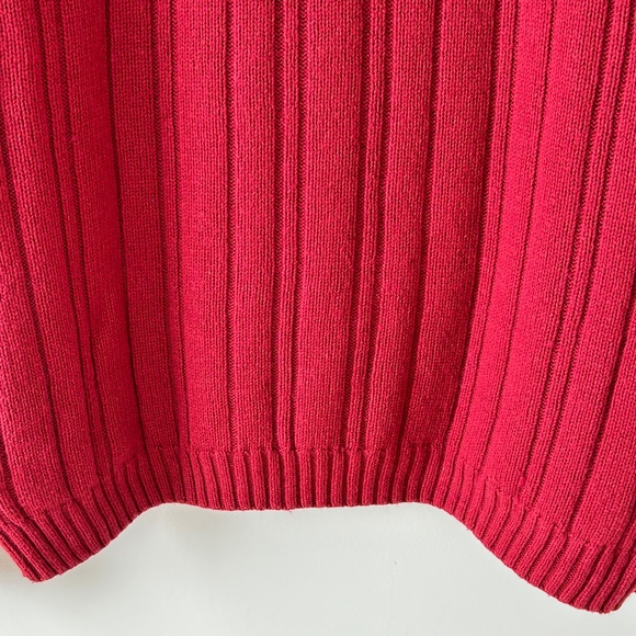 Columbia Red Cable Knit Crewneck Sweater - Picture 12 of 16